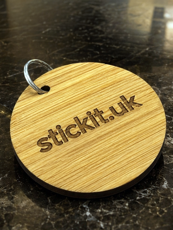 Personalised Oak Hotel Key Fobs